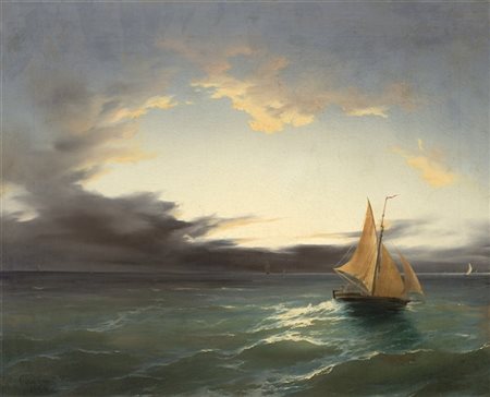 Giuseppe Camino "L'arrivo della tempesta" '87
olio su tela (cm 58x73)
Firmato e