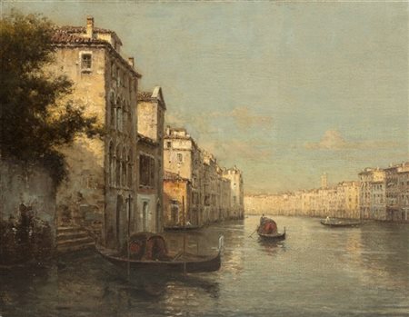 Antoine Bouvard "Canal Grande, Venezia" 
olio su tela (cm 50x65)
Firmato in bass