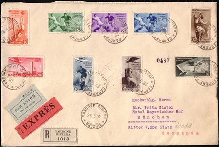 REGNO D'ITALIA 1934
"Campionati Mondiali di Calcio". Serie completa, di posta o