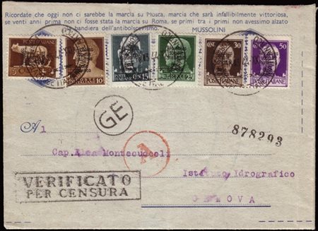 BASE ATLANTICA 1944 (18 mar.)
Serie completa di 6 valori, soprastampati "Répubb