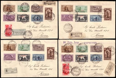 GIRI COLONIALI 1932
"S. Antonio". Giro coloniale completo di Cirenaica, Eritrea