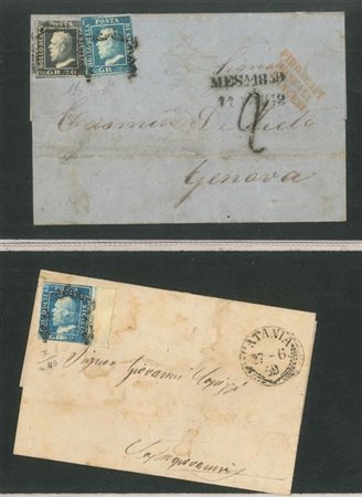 ANTICHI STATI: SICILIA 1859/1860
Insieme di 8 lettere del periodo. Notata una l