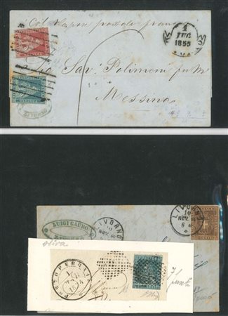 ANTICHI STATI: TOSCANA 1852/1861
Insieme di 9 tra lettere e frontespizi e framm