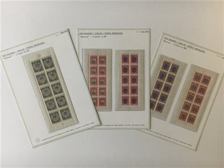 AREA ITALIANA 1937/1961
Lotto formato da: Repubblica "Gronchi rosa"; Vaticano "