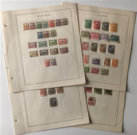 FIUME, ARBE, VEGLIA 1918/1924
Collezione avanzata del periodo con buone presenz