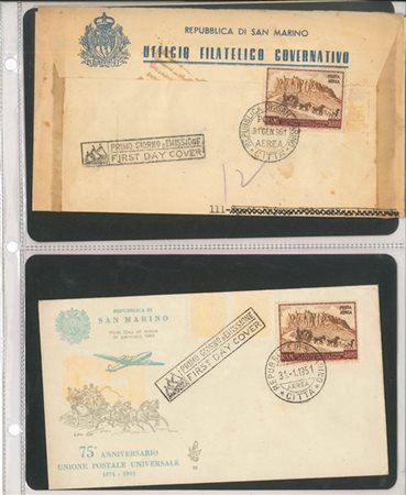 SAN MARINO 1924/1952
Lotto formato da oltre 25 buste del periodo. Notate buone