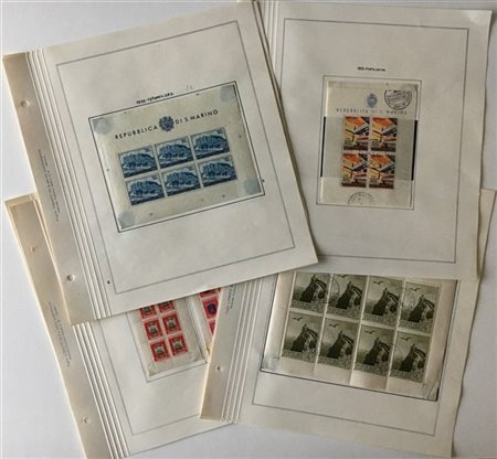 SAN MARINO, VATICANO 1937/1965
Collezione avanzata del periodo di foglietti, mi