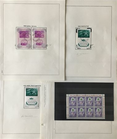 TRIESTE B 1950/1953
Lotto formato dai foglietti del periodo, tra cui "Congresso