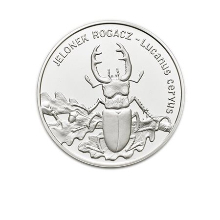 POLONIA 
Repubblica.
20 zlotych 1997/Lucanus cervus. Y. 330. AG. PROOF.