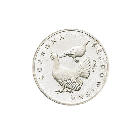 POLONIA 
Repubblica.100 zlotych 1980 PROVA/ Gallo cedrone. Pr. 399. AG. FDC.