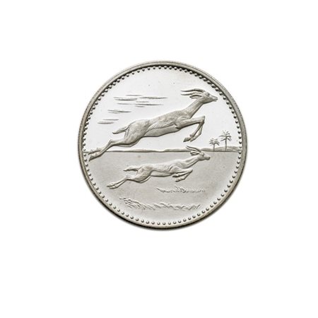 UMM AL-QUWAIN 
5 riyals 1970/Gazzelle. KM 3. AG. PROOF.