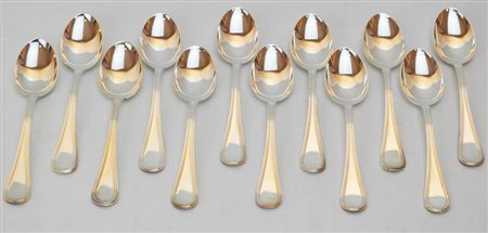 LOTTO DI DODICI CUCCHIAINI IN ARGENTO 800 g 112 circa, punzone 800 ottime...