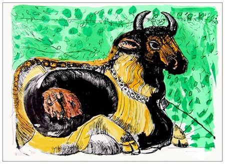 BRUNO CASSINARI Piacenza 1912 – Milano 1992 Senza titolo Litografia a colori...