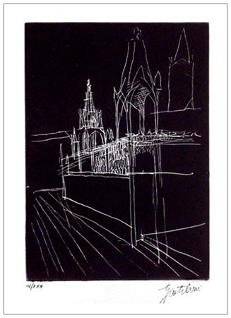 FRANCO GENTILINI Faenza 1909 – Roma 1981 Pisa, Chiesa della Spina Incisione...