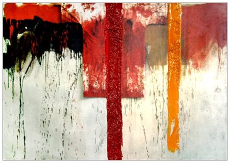 HERMANN NITSCH Vienna (Austria) 1938 Uber malte bild 1991 Litografia a colori...