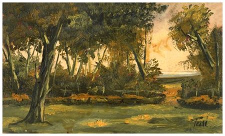 LUCIANO TORSI Arezzo 1934 Ardenza 1966 Olio su tavola 15 x 25. Firma in b. a...