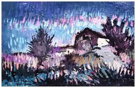 VOLTOLINO FONTANI Livorno 1920 – 1976 Senza titolo 1958 Olio su cartone 27,5...