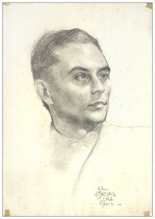 PAULO GHIGLIA Firenze 1905 – Roma 1979 Senza titolo 1944 Matita su carta 42,5...