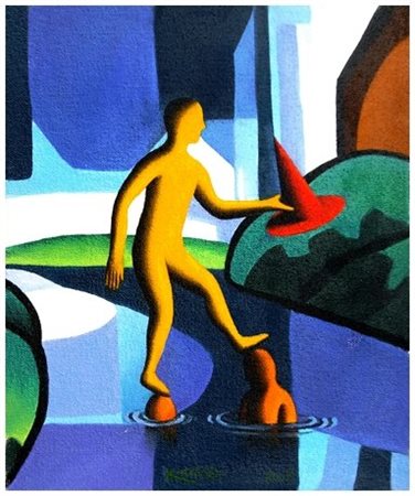 MARK KOSTABI Los Angeles (USA) 1960 Il sistema dell’arte 2005 Olio su tela 30...