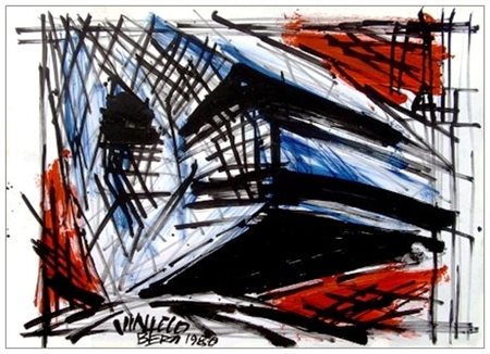 VINICIO BERTI Firenze 1921 – 1991 Senza titolo 1980 Acrilici su cartoncino 50...