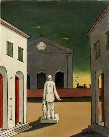 Piazza d'Italia con figura