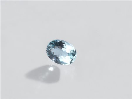 ACQUAMARINA CT 10.28 di forma ovale, taglio composito, mm 16,18x12,07x8,87...