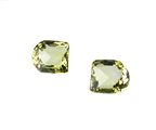 COPPIA DI QUARZI LEMON DI CT 25.51 di forma sagomata, taglio briolette e...