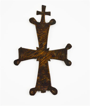 CROCE BIZANTINA croce bizantina in bronzo,VIII-IX sec. alt. cm 12; larg. cm 7,5