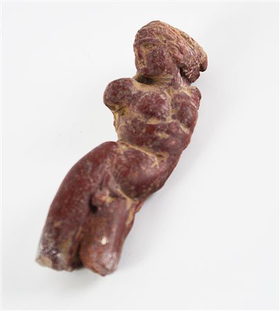 PRIGIONE piccola scultura in marmo rosso, secc. XVIII-XIX raffigurante un...