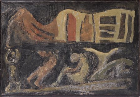 Mario Sironi Composizione su fondo nero Anni'50