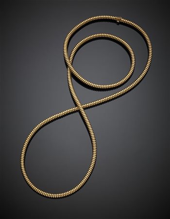 WEINGRILL
Collana lunga a tubo-gas in oro giallo, g 70,53, lungh. cm 86,50 circ