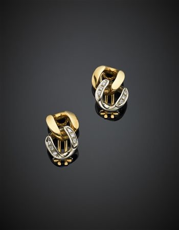 GARAVELLI
Orecchini a lobo con clip in oro giallo e bianco rifiniti in diamanti