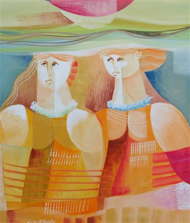 VITTORIO DI CARLO, Coppia di donne, 