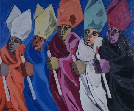 SAVERIO TERRUSO, Vescovi in processione, 