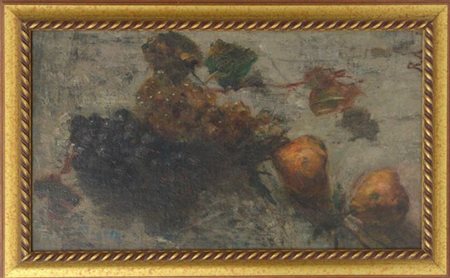 Ambrogio Riva "Natura morta" olio su tela (cm 53x30.5) Siglato in basso a destra