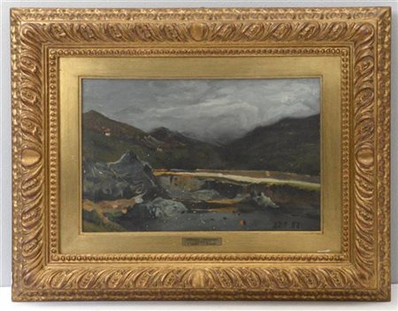 Ignoto piemontese "Oropa" olio su compensato (cm 25x37) Reca data 27.8.83 non c