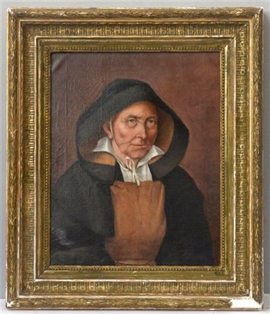 Alexandre Le Bihan "Bretone" 1900, olio su tela (cm 60x49) Firmato e datato in b