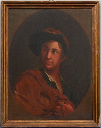 Scuola del secolo XVIII "Ritratto di ragazzo" Olio su tela (cm 78x59) In cornic