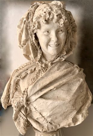 Scultore del XIX Secolo attribuibile a Ercole Rosa (Roma 1846 - 1893) "Gentildo
