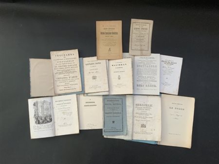 [SPETTACOLI E FESTE]. Una cospicua serie di libretti e opuscoli sull'argomento