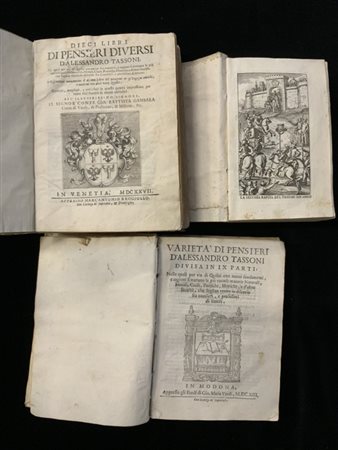 [TASSONI] - Due interessanti opere del celebre autore: La Secchia Rapita. Venez