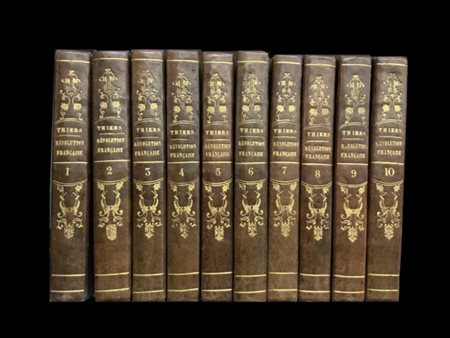 THIERS M.A. Histoire de la Révolution Française. Parigi: 1844. 10 volumi in 8vo