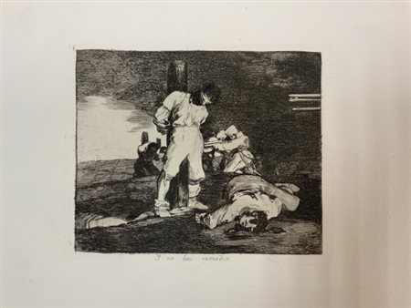 GOYA Y LUCIENTES, Francisco. Y no hay remedio [1810-1814?]. Aquaforte e aquatin