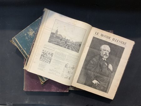 [ILLUSTRATI] Lotto di 4 raccolte di giornali illustrati francesi del XIX secolo