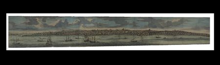 [ISTANBUL] Grande veduta di Istanbul acquarellata [XVIII secolo] (270x1900 mm)