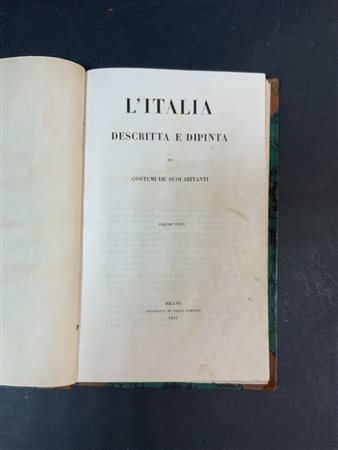 L'ITALIA descritta e dipinta nei costumi dei suoi abitanti. Milano, Lampato, 18