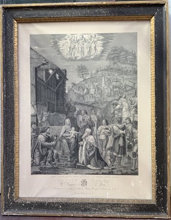 LUINI, Bernardino (1481-1532) Grande incisione del secolo XIX raffigurante l'Ad