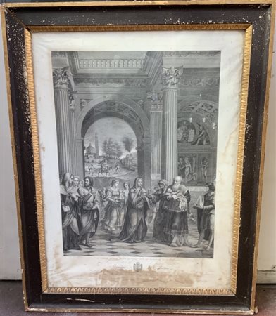 LUINI, Bernardino (1481-1532) Grande incisione del secolo XIX raffigurante la P