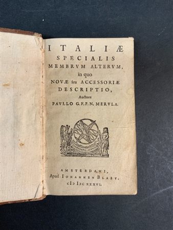MERULA. Italiae Specialis membrum alterum...Novae descriptio. Amsterdam, Blaeu: