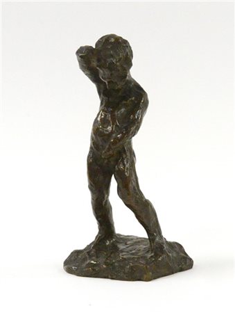 Ignoto "Mannekenpisse" scultura in bronzo (h cm 21)